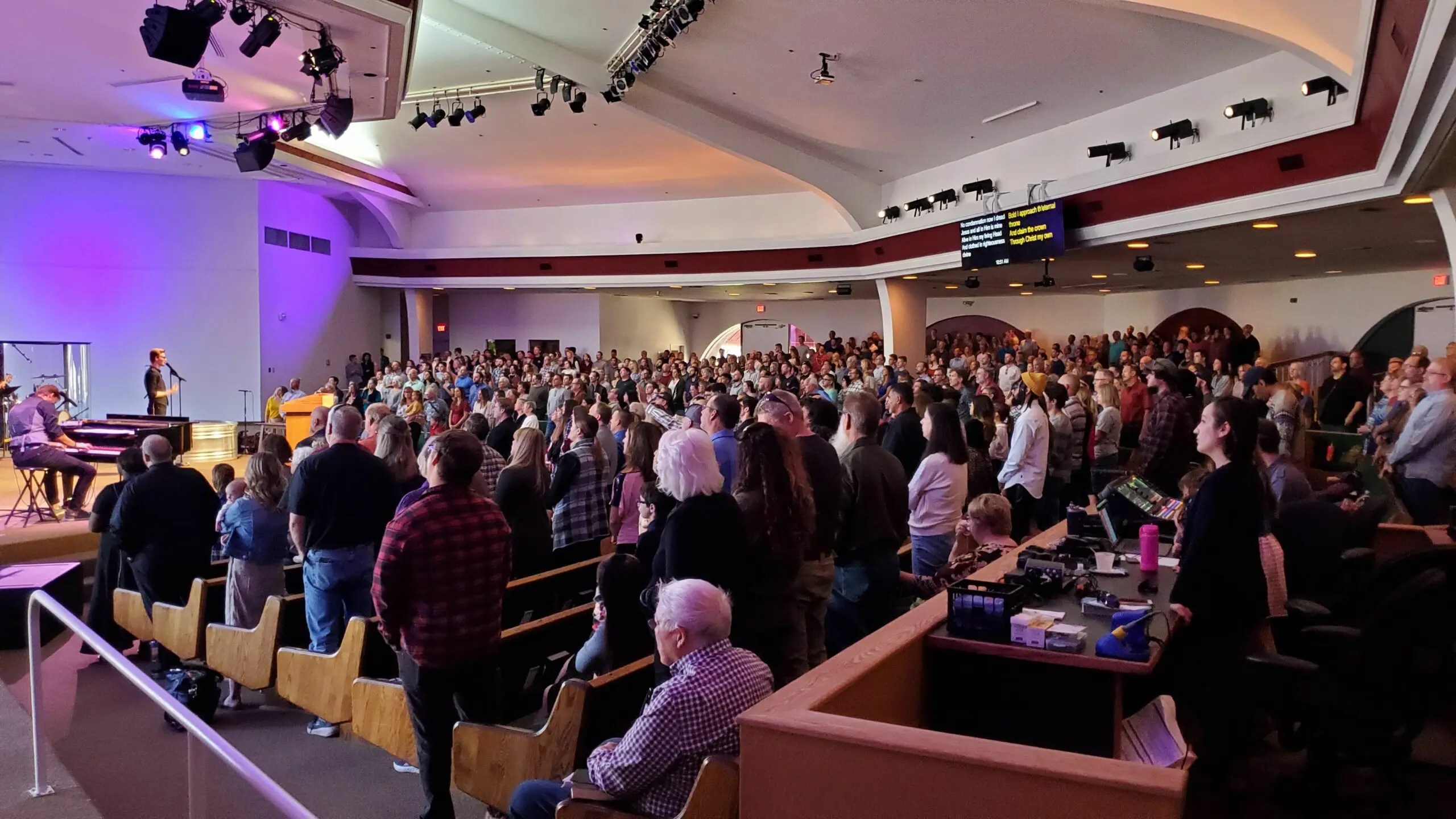 People Worshiping During Service