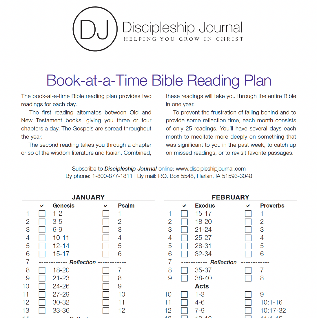 Bible plan