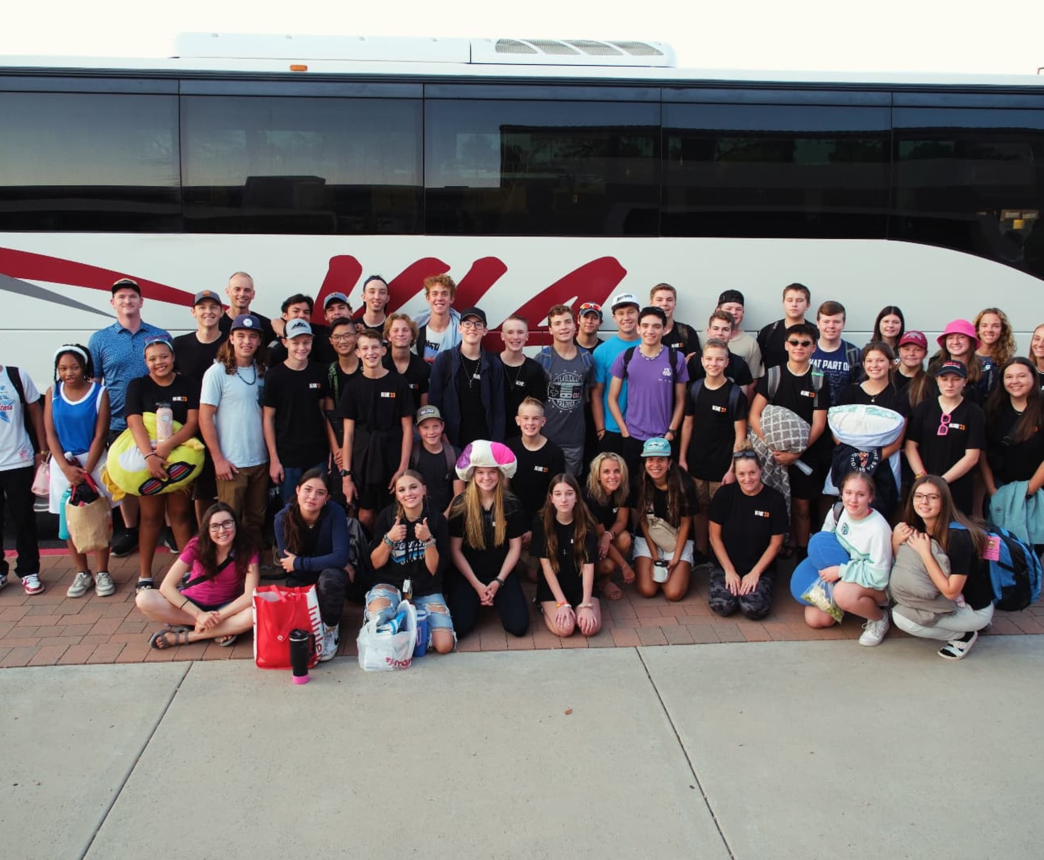 Kids ready to go to camp