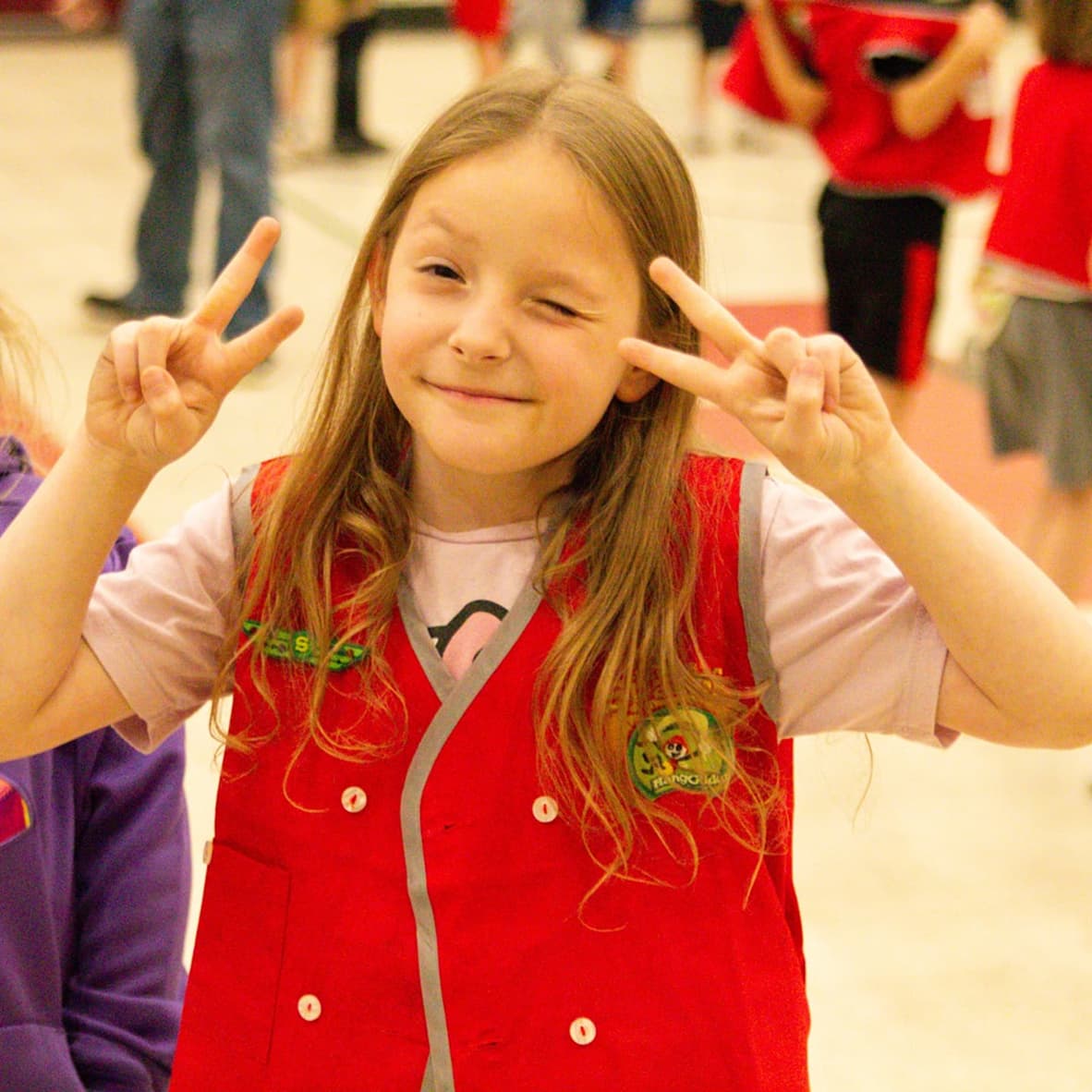 Girl making a silly face