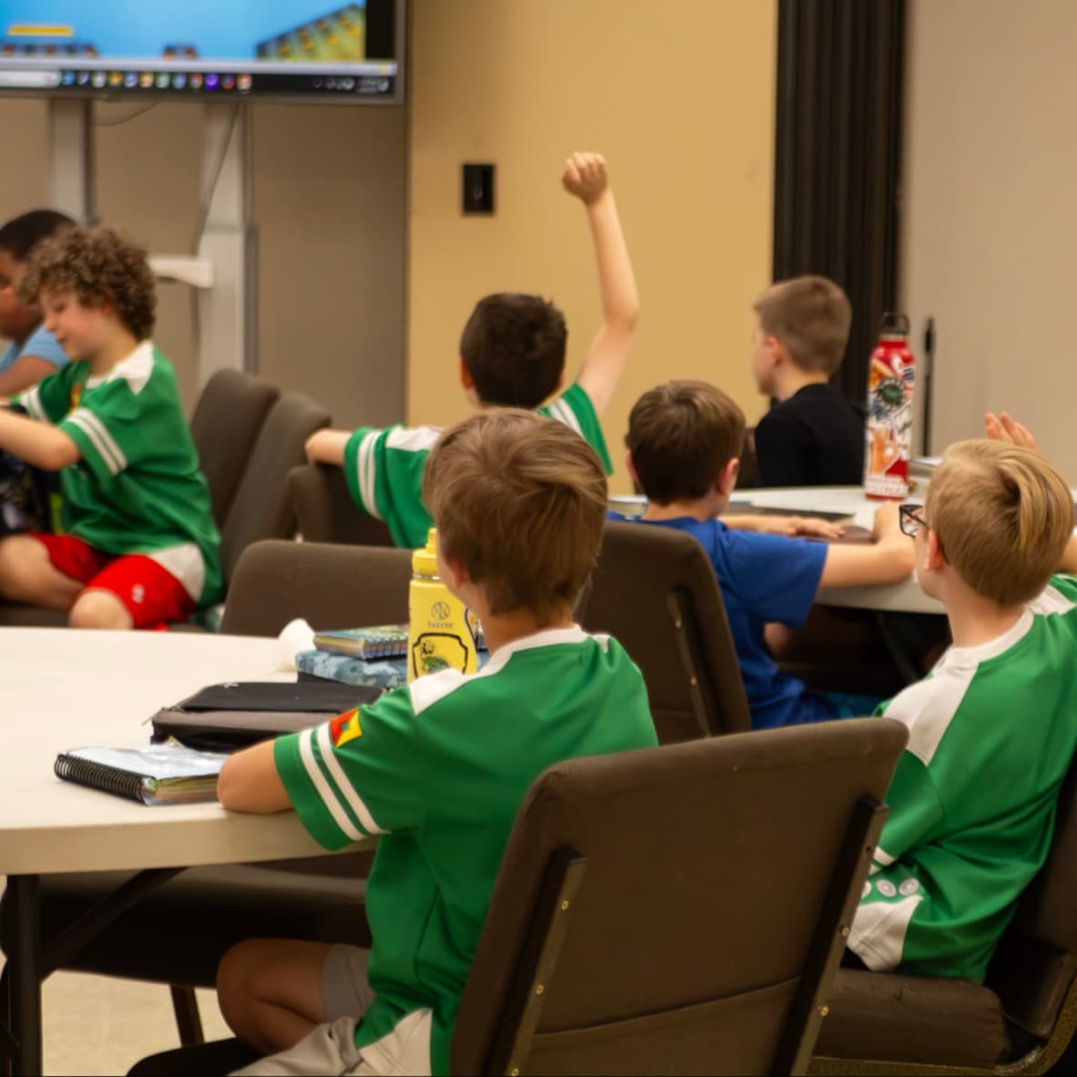 boys in a classroom